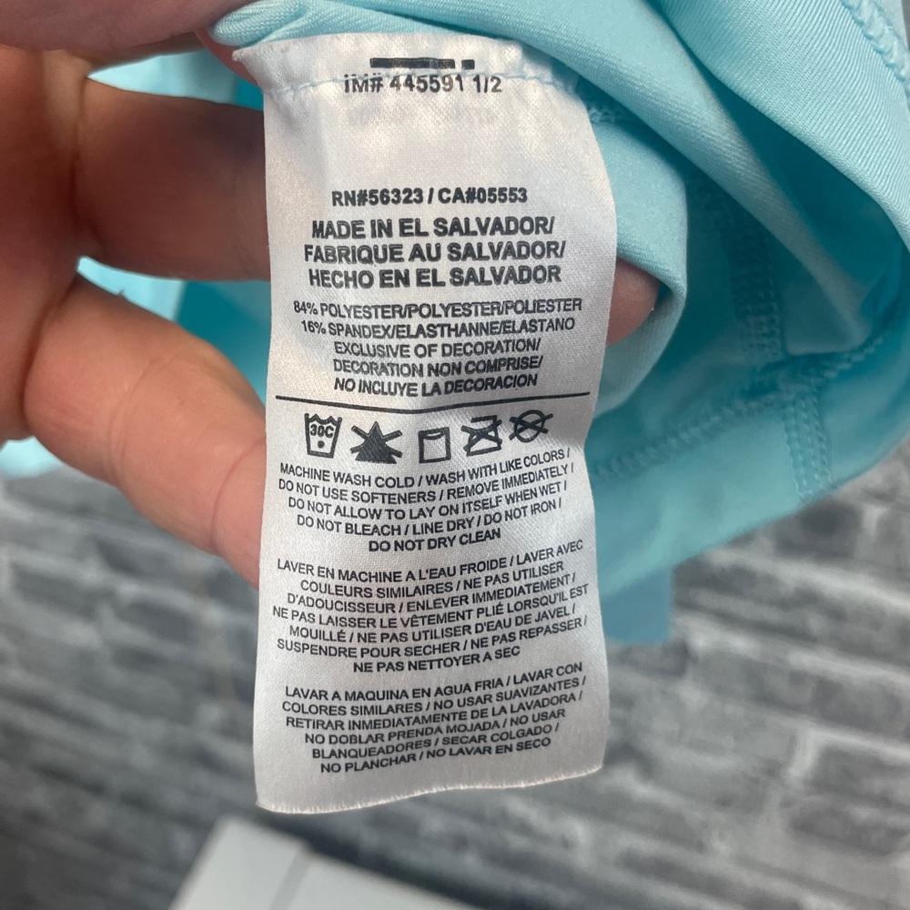 Nike Pro Women's Aqua Short Sleeve‎ Tee - Picture 6 of 7